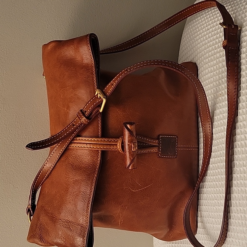 Dooney & Bourke Tan Leather Duffel Bag - Picture 2 of 4